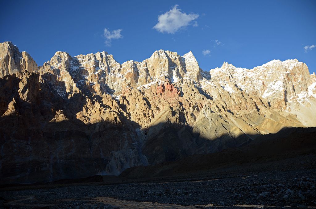 20 Jagged Rocky Peaks To The East Of Base Camp Blaze Just before Sunset From Gasherbrum North Base Camp In China